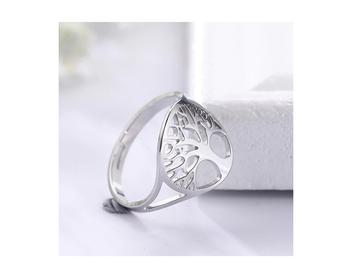 Ensemble Bague + Collier Arbre De Vie En Acier Inoxydable Doré - 2 Pièces - Neuf Sans Boîte