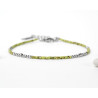 Chartreuse green Miyuki beads stainless steel bracelet, Japanese beads, glass beads, marbled miyuki beads, gift idea