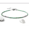 Chartreuse green Miyuki beads stainless steel bracelet, Japanese beads, glass beads, marbled miyuki beads, gift idea