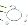 Chartreuse green Miyuki beads stainless steel bracelet, Japanese beads, glass beads, marbled miyuki beads, gift idea