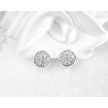 Bridal earrings ILANA on clips, silver, for non-pierced ears