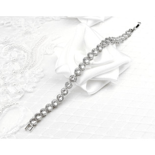 Bracelet mariage BELINDA, argent, or rose, oxyde de zirconium