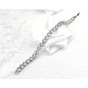 Bridal bracelet BELINDA, silver, rose gold, cubic zirconia
