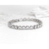 Bracelet mariage BELINDA, argent, or rose, oxyde de zirconium
