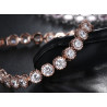 Bracelet mariage BELINDA, argent, or rose, oxyde de zirconium