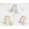 Bridal earrings ELENA, silver, gold, rose gold, cubic zirconia