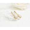 Bridal earrings ELENA, silver, gold, rose gold, cubic zirconia