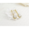 Bridal earrings ELENA, silver, gold, rose gold, cubic zirconia