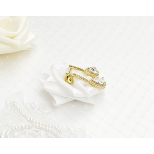 Bridal earrings ELENA, silver, gold, rose gold, cubic zirconia