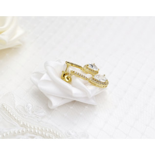 Bridal earrings ELENA, silver, gold, rose gold, cubic zirconia