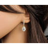 Bridal earrings ELENA, silver, gold, rose gold, cubic zirconia