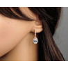 Bridal earrings ELENA, silver, gold, rose gold, cubic zirconia