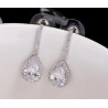 Bridal earrings ELENA, silver, gold, rose gold, cubic zirconia