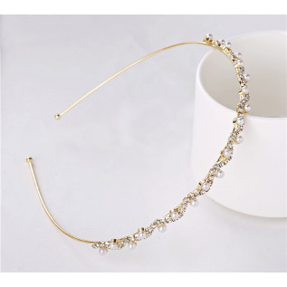 Bridal headband NINA, crystals and pearls, woman or girl
