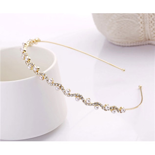 Bridal headband NINA, crystals and pearls, woman or girl