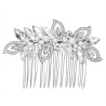 Bridal hair comb PENELOPE, crystals, pearls