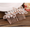 Bridal hair comb PENELOPE, crystals, pearls