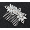 Bridal hair comb PENELOPE, crystals, pearls