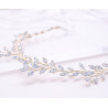 Bridal hairband LANA, crystals, silver, gold